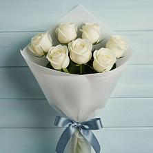 Букет 7 Белых роз Эдлесс Лав в Барсуковской