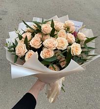 Букет Кремовые розы Латте в Барсуковской