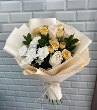 Букет цветов из:  Розы и Хризантемы в Барсуковской
