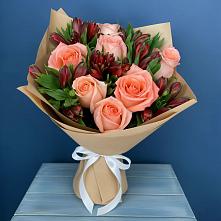 Букет цветов из:  Розы и Альстромерии #REPLACE_PRED# Барсуковской