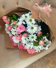 Букет цветов из:  Розы и Хризантемы в Барсуковской