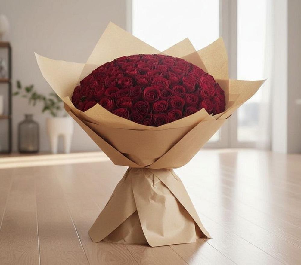 Букет 101 Красная роза в Барсуковской