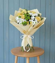 Букет цветов из:  Хризантемы и Розы в Барсуковской