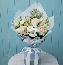 Букет цветов из:  Розы и Лизиантусы в Барсуковской