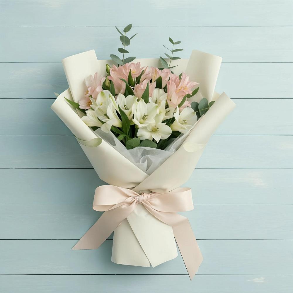 Букет цветов из: Альстромерии в Барсуковской