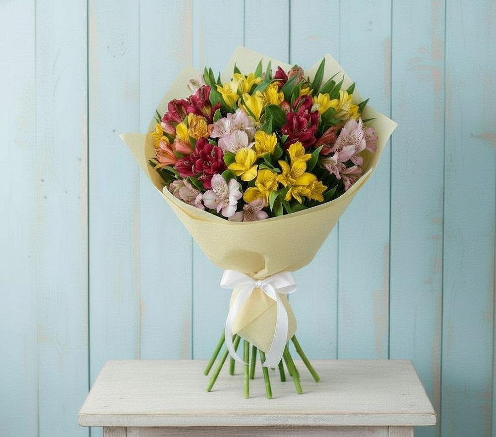 Букет цветов из: Альстромерии в Барсуковской