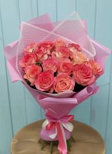 Букет 15 Розовых роз Равель в Барсуковской